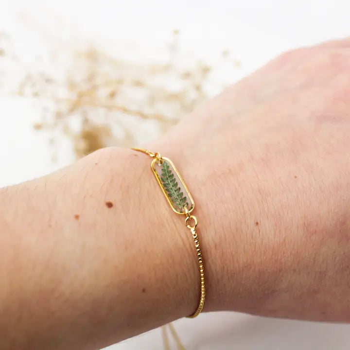 Resin Fern Bracelet