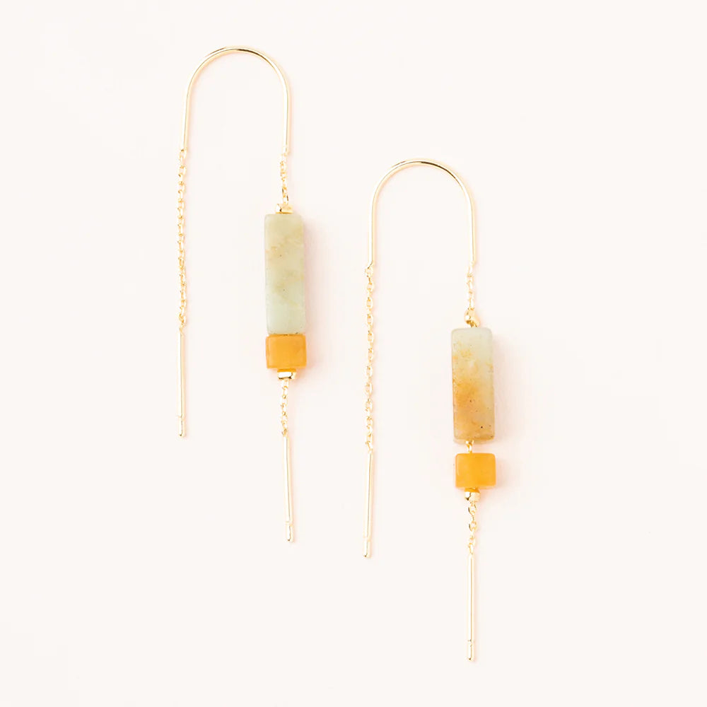 Stone Thread Earrings