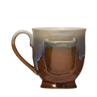 Stoneware Mug with Tea Bag Holder