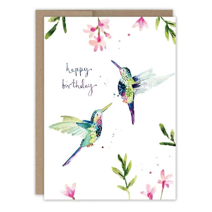Hummingbirds Birthday Card