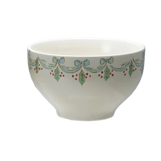 Stoneware Bowl with Bows
