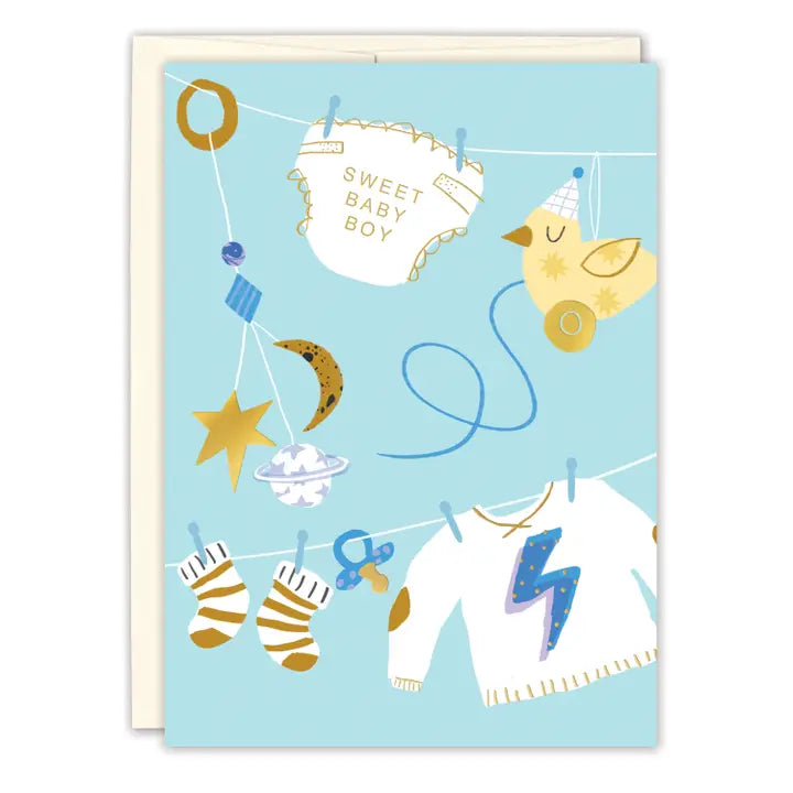 Sweet Baby Boy New Baby Card