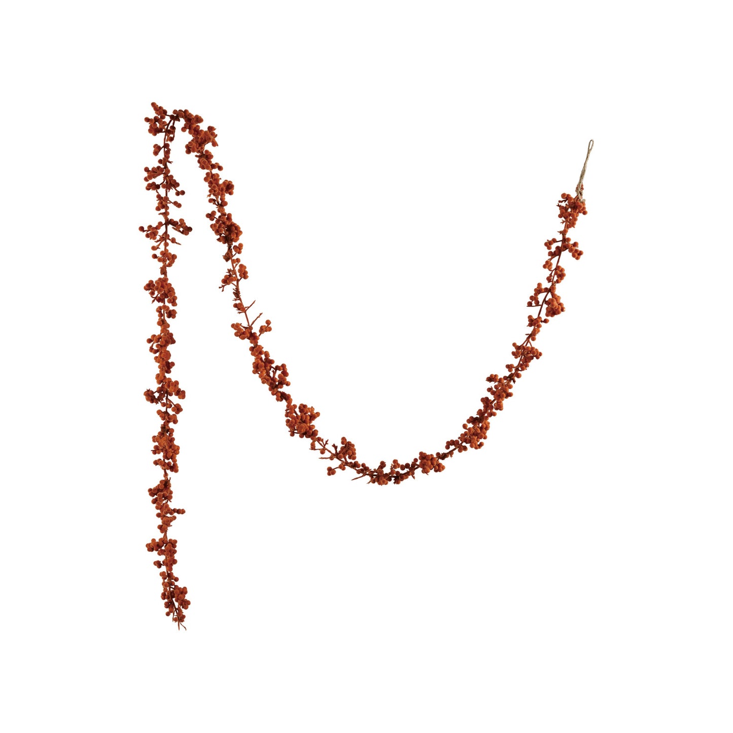 Orange Flocked Fall Garland
