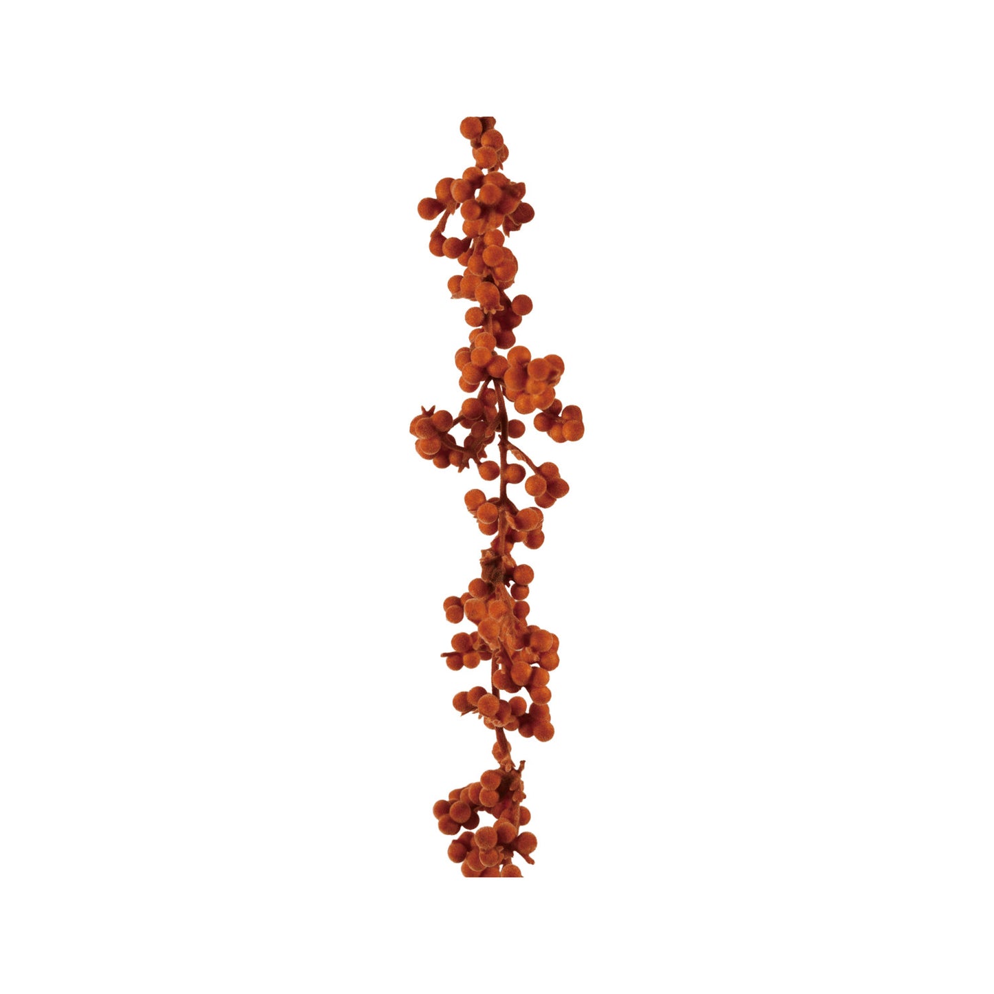 Orange Flocked Fall Garland