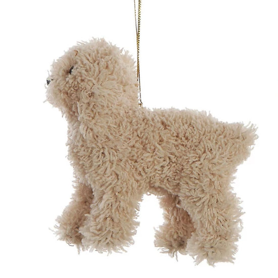 Faux Furry Poodle Ornament