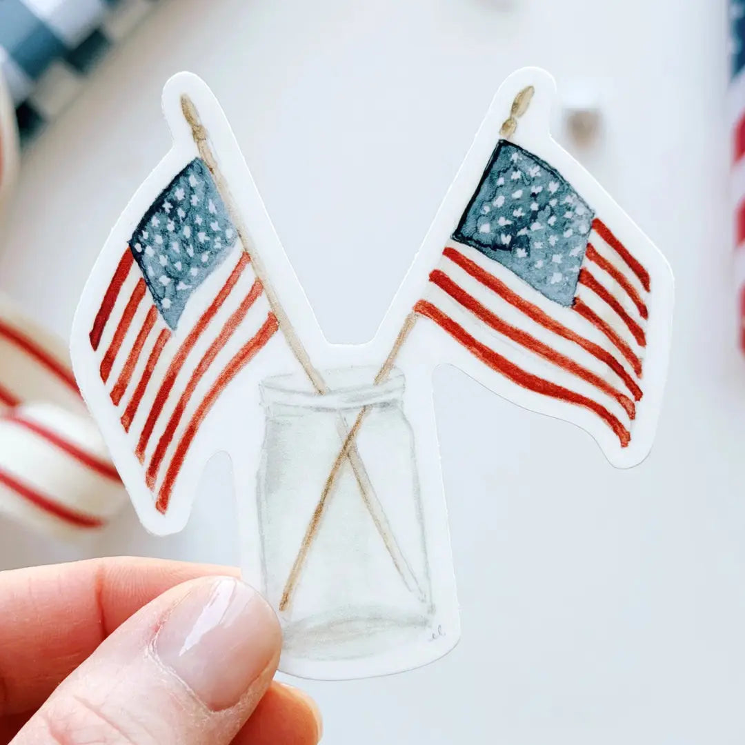 American Flags Sticker