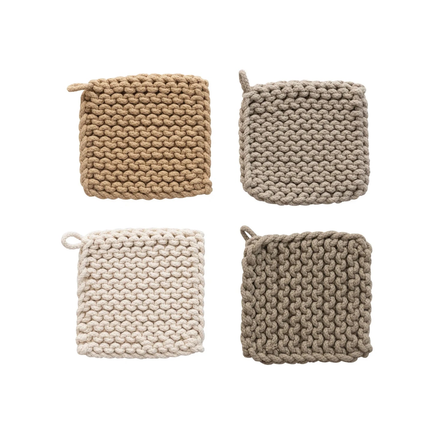 Fall Colors Cotton Crocheted Pot Holder