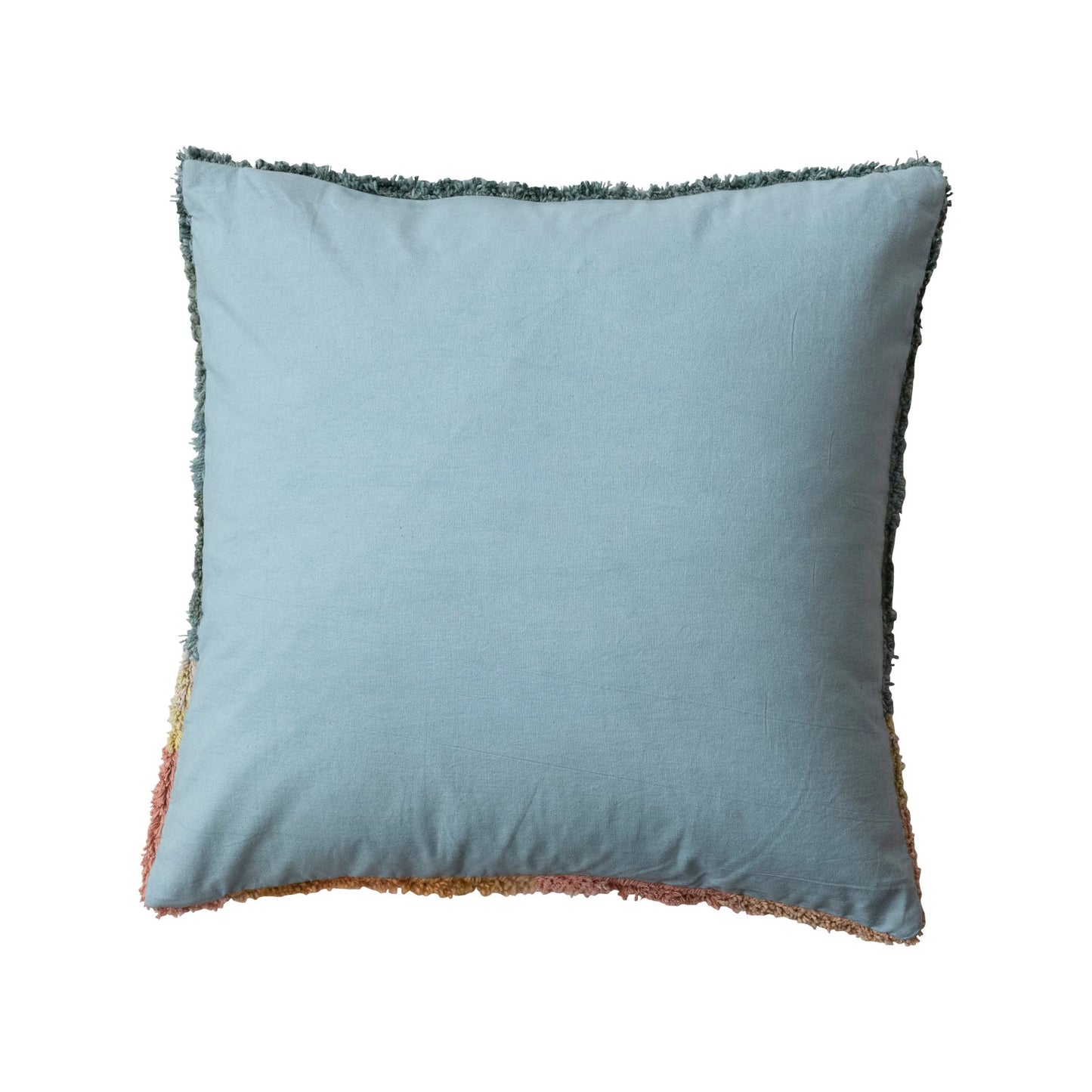 Cotton Tufted Abstract Sun & Sea Square Pillow