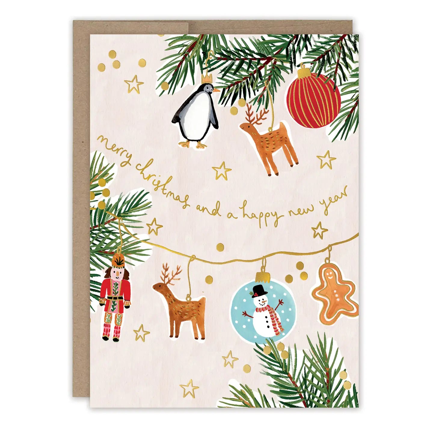 Tree Decorations Merry Christmas Card