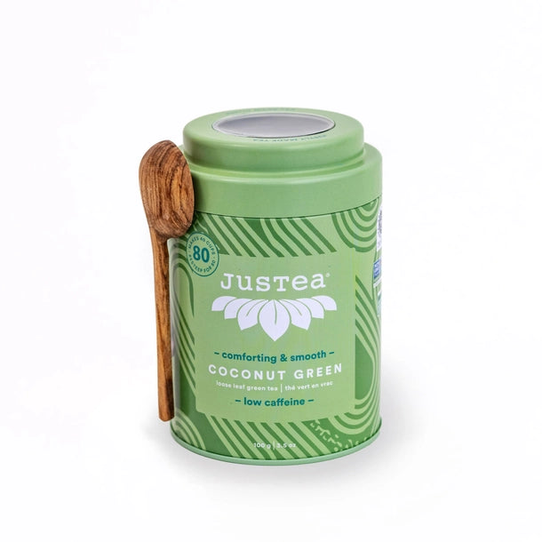 Load image into Gallery viewer, Coconut Green Tea Tin &amp;amp; Spoon
