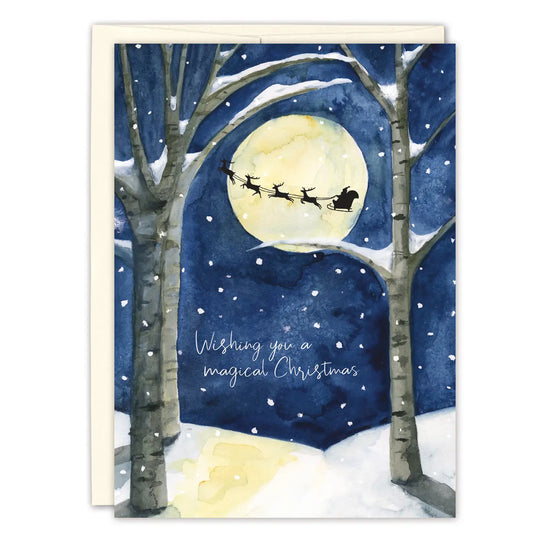 Santa in the Sky Christmas Card