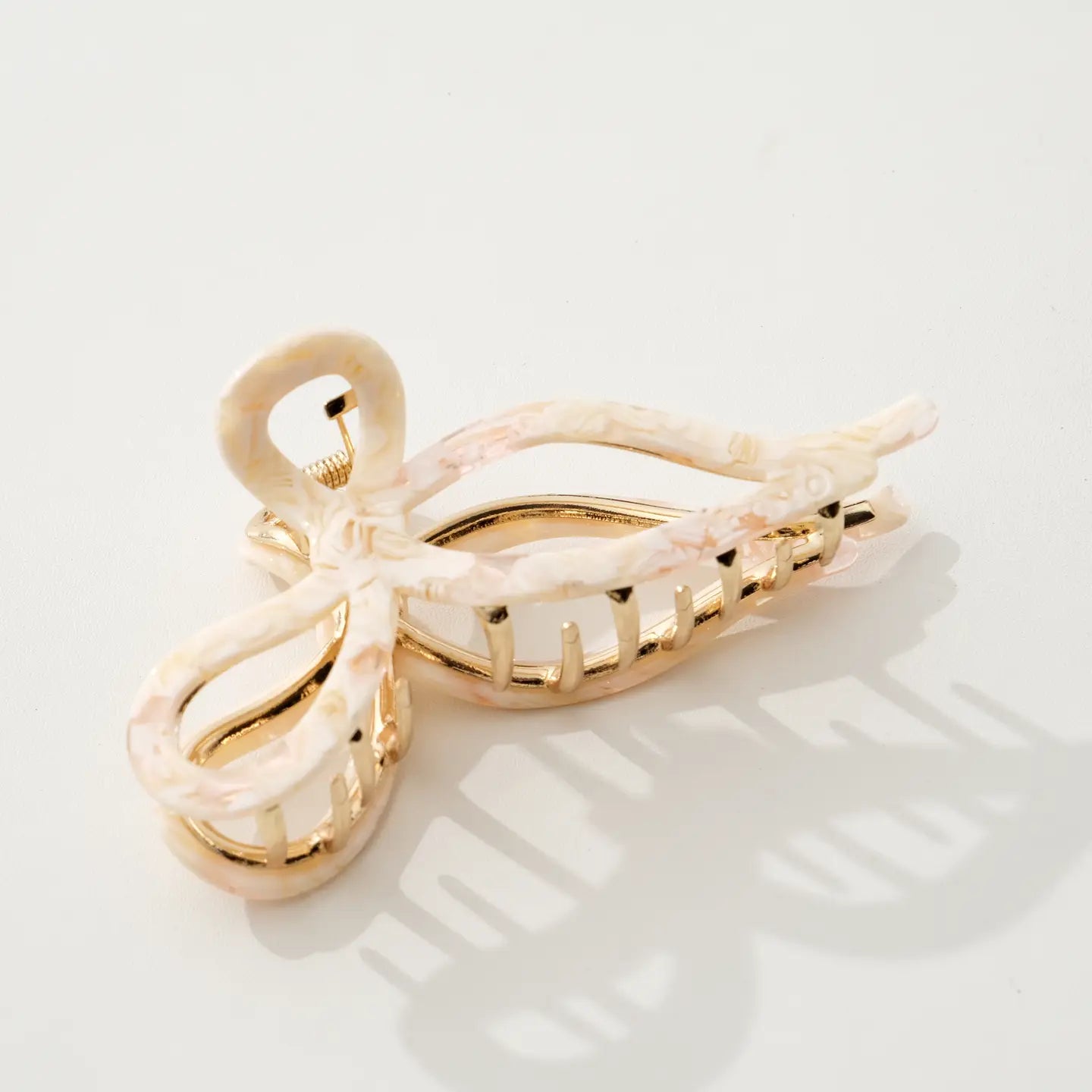 Spring Ribbon Bow Claw Clip
