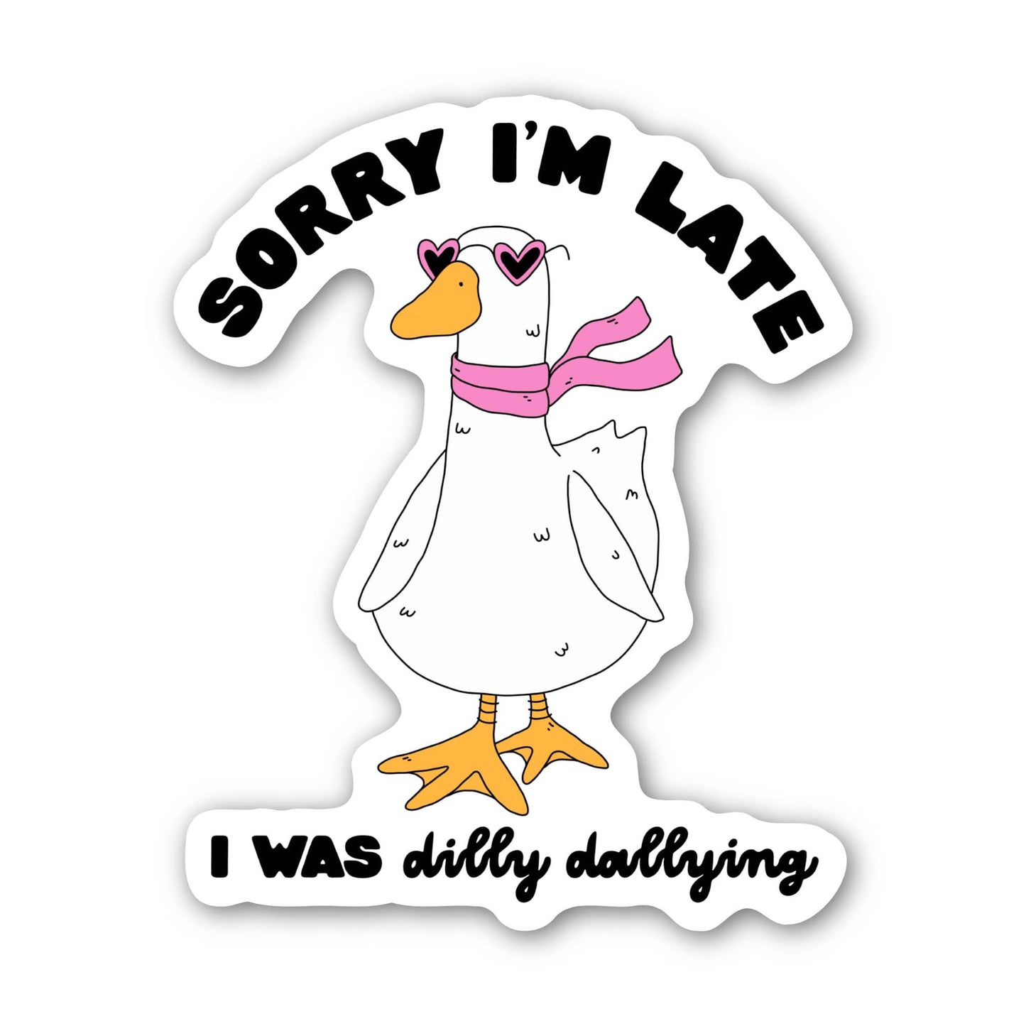 Dilly Dallying Goose Sticker