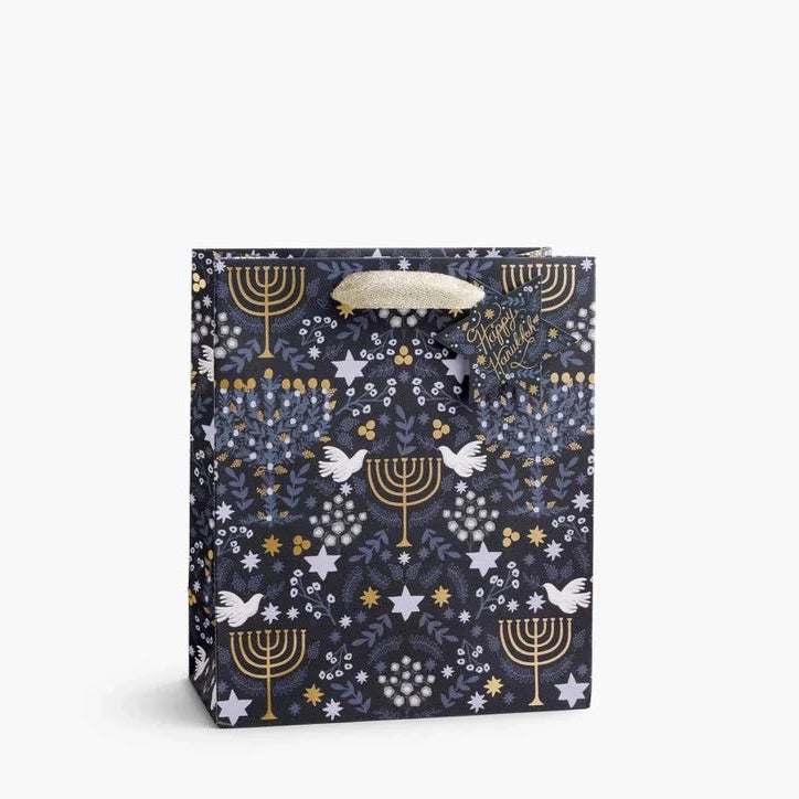 Laurel Menorah Medium Gift Bag