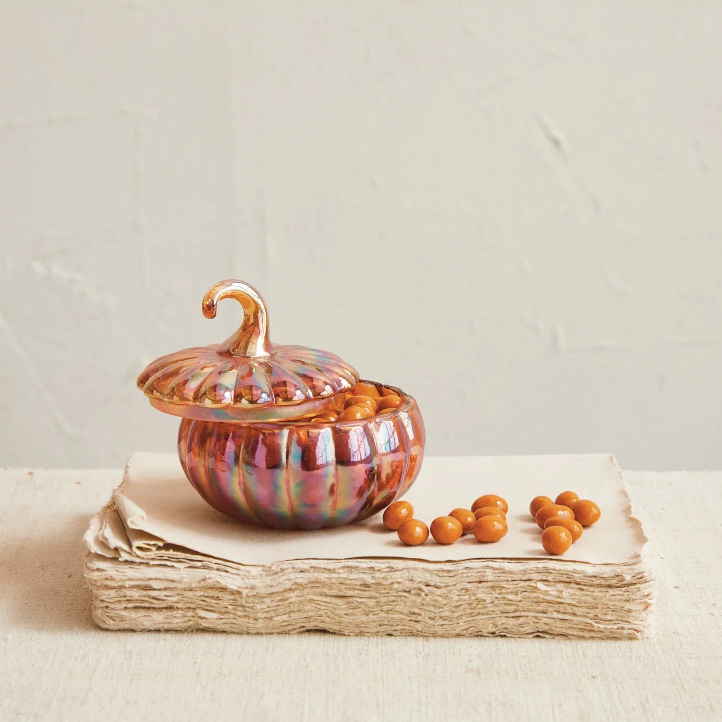 Glass Pumpkin Jar