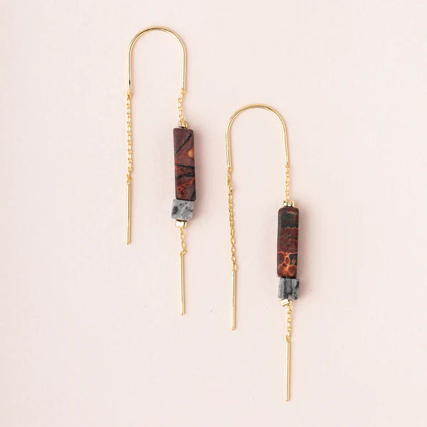 Stone Thread Earrings