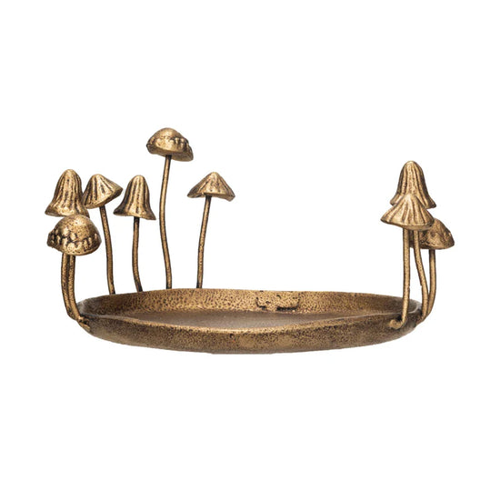 Decorative Cast Iron Mushroom Tray