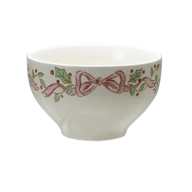 Stoneware Bowl with Bows