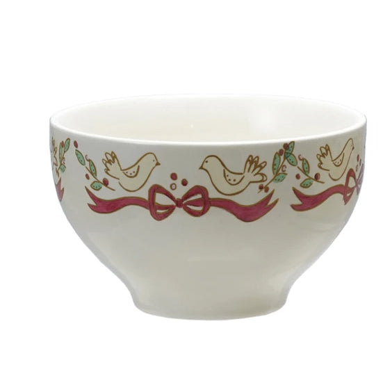 Stoneware Bowl with Bows