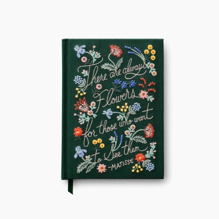 There Are Always Flowers Embroidered Journal