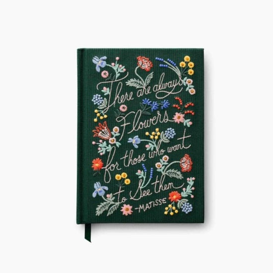 There Are Always Flowers Embroidered Journal