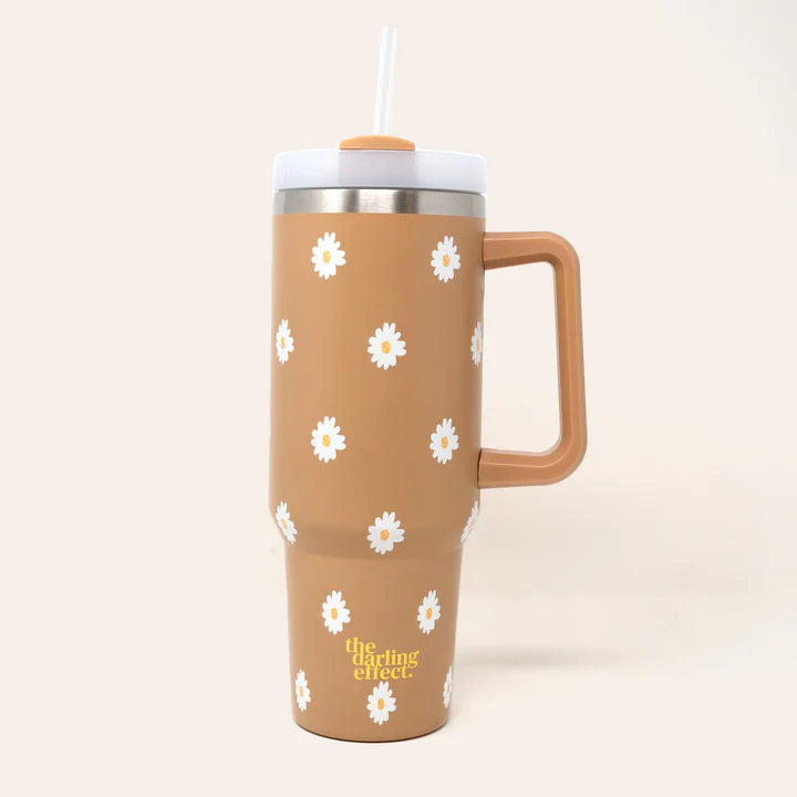 Load image into Gallery viewer, Dancing Daisy Sandstone Take Me Everywhere Tumbler
