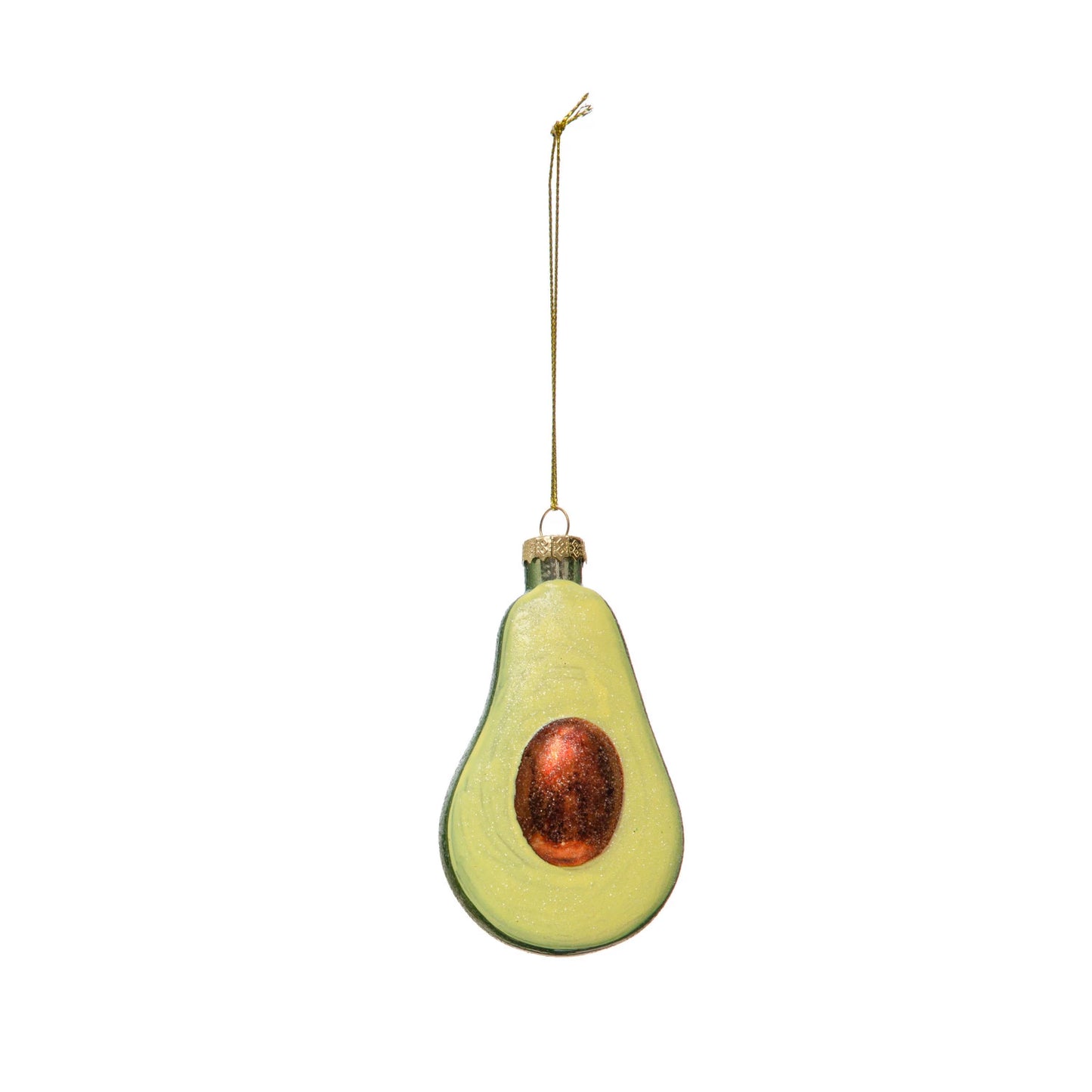 Load image into Gallery viewer, Hand Painted Glass Avocado Ornament
