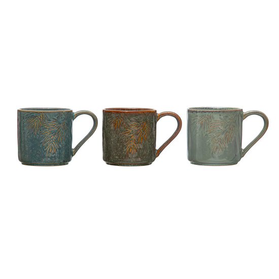 Pine Bough Stoneware Mug