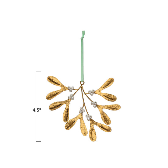 Metal Mistletoe Ornament