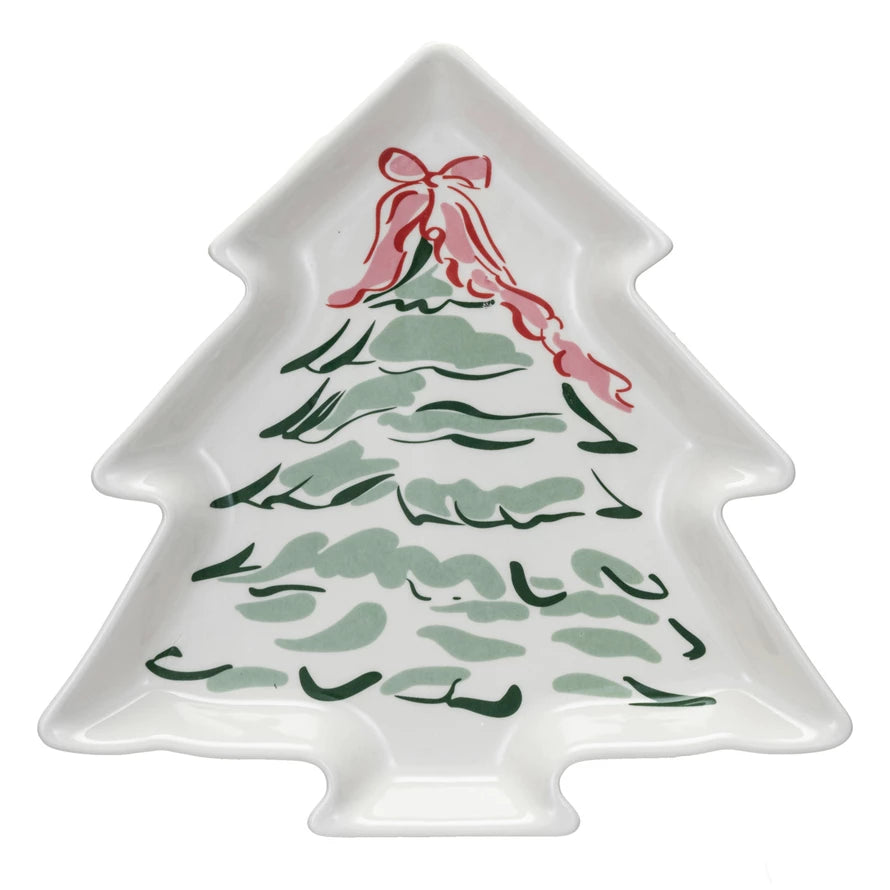Christmas Tree Stoneware Plate