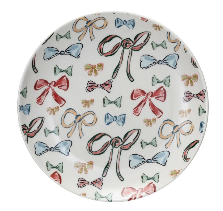 Round Stoneware Holiday Plate
