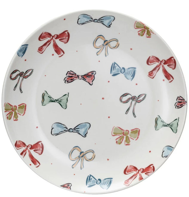 Round Stoneware Holiday Plate