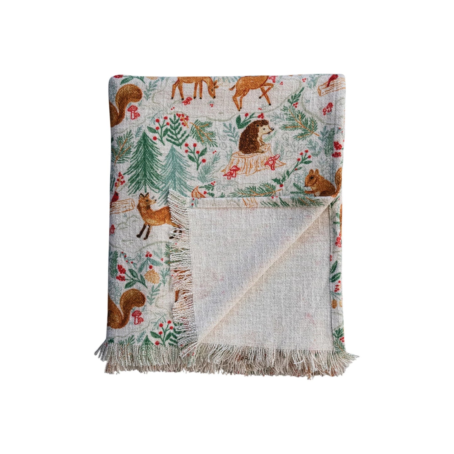 Cotton Printed Throw with Animal Pattern