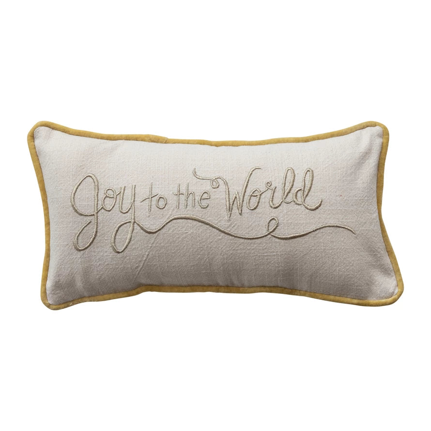 Joy to the World Lumbar Pillow