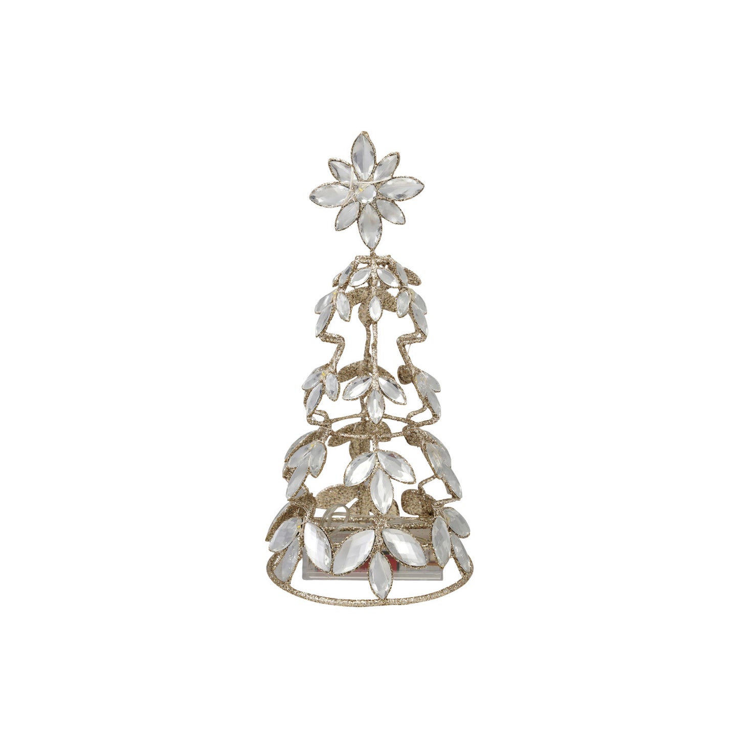 Champagne Jeweled Light Up Tree