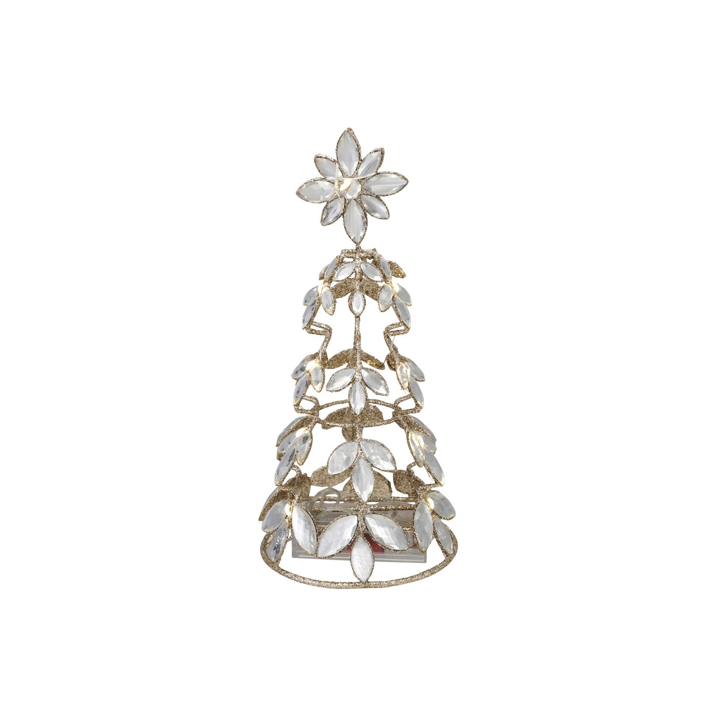 Champagne Jeweled Light Up Tree