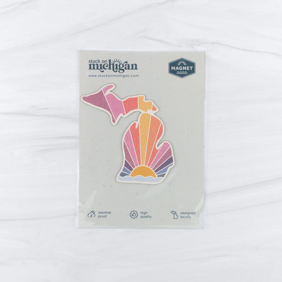 Rainbow Sunset Michigan Magnet