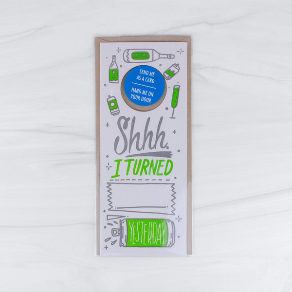 Shhh Birthday Door Knob Card – Kit's