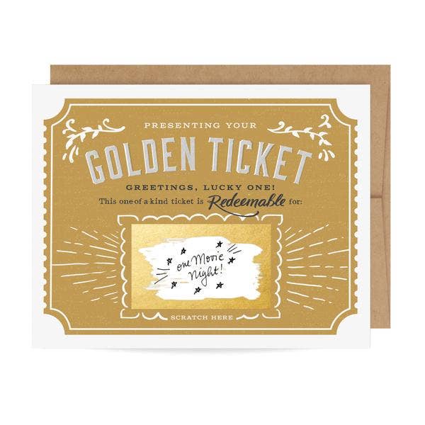 Golden Ticket Scratch-off Card