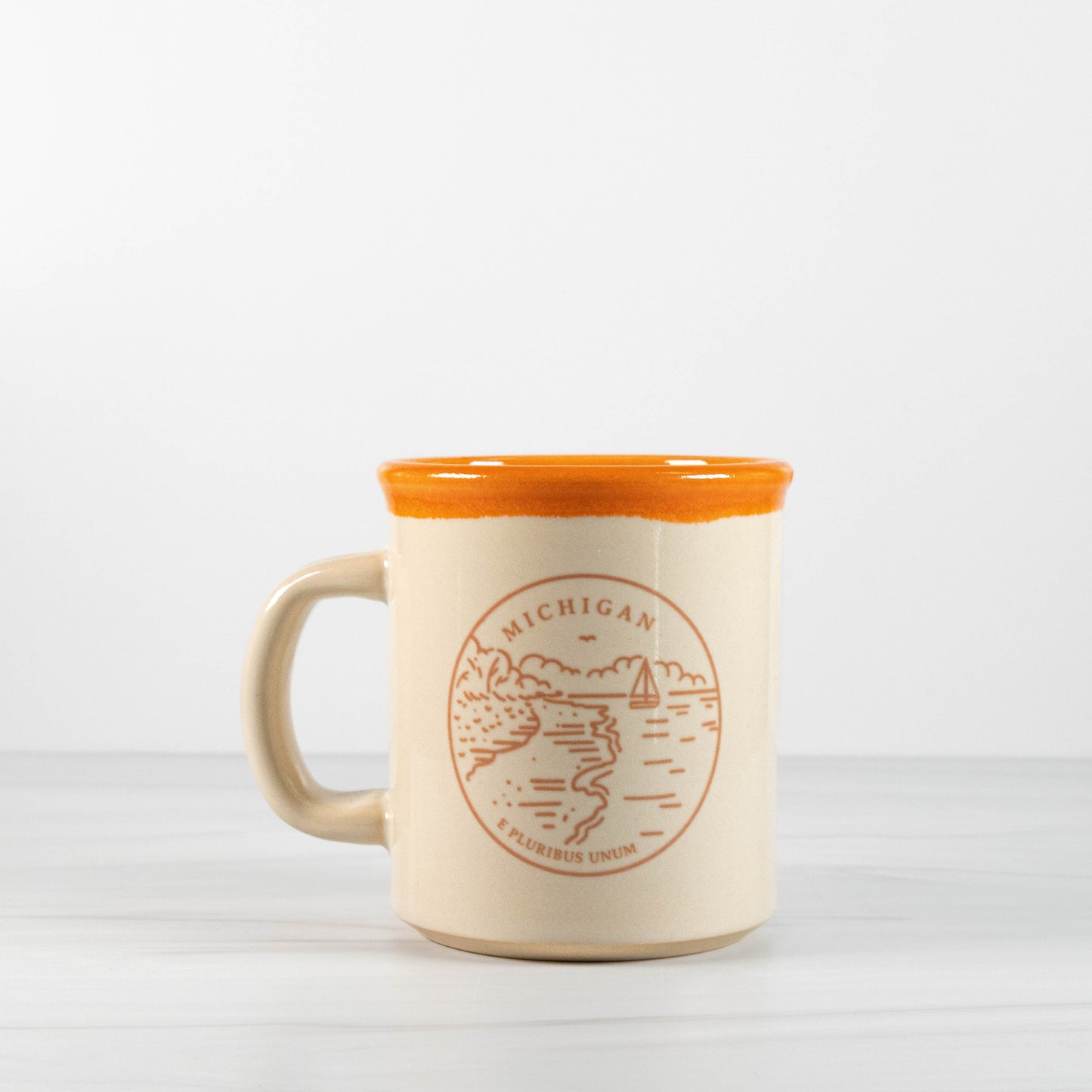 Orange Michigan Home State Mug