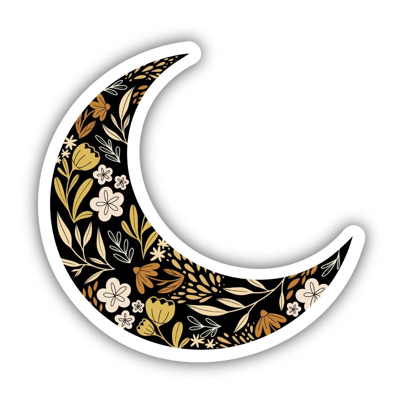 Load image into Gallery viewer, Floral Moon Sticker
