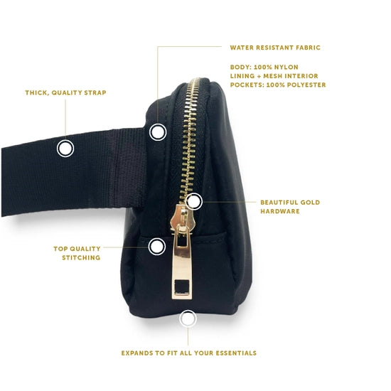 Black Belt Bag and Wallet