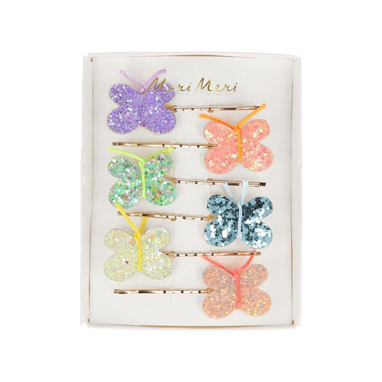 Load image into Gallery viewer, Glitter Butterfly Hair Slides
