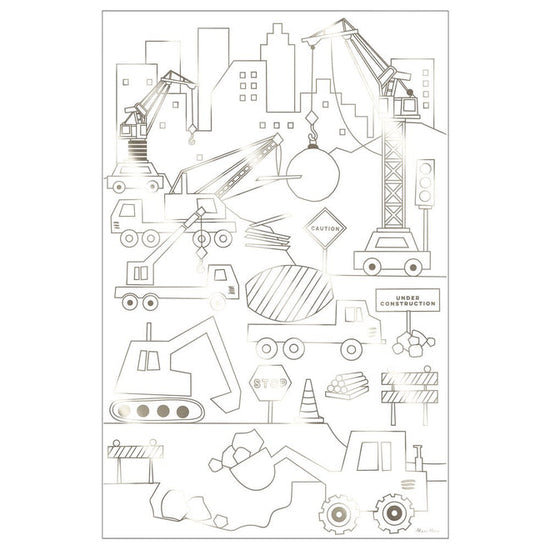 Construction Coloring Posters