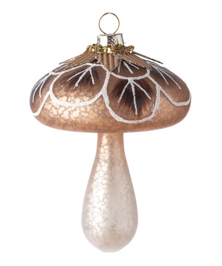 Dark Glass Mushroom Ornament