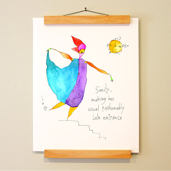 Load image into Gallery viewer, Flying Edna &amp;quot;Fashionably Late&amp;quot; Print

