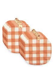 Load image into Gallery viewer, Gingham Pumpkin Napkins
