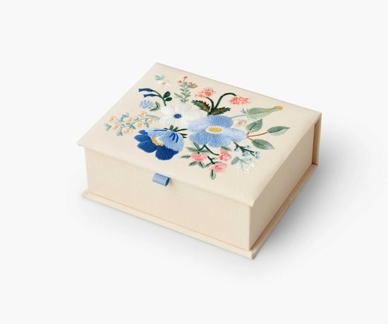 Load image into Gallery viewer, Garden Party Embroidered Keepsake Box
