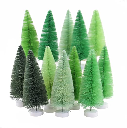 Green Hue Bottle Brush Trees