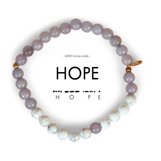 Hope 6mm Morse Code Bracelet
